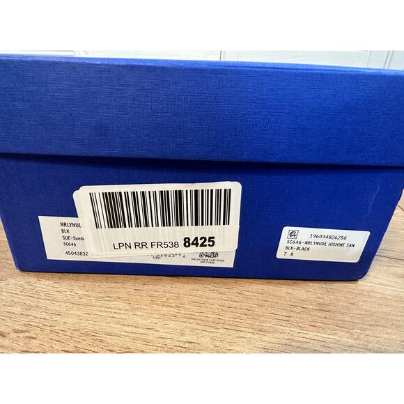 Stuart Weitzman Nearlynude Highshine Sandal Black Suede Sz 7 NIB Elegant Dressy - Picture 11 of 12